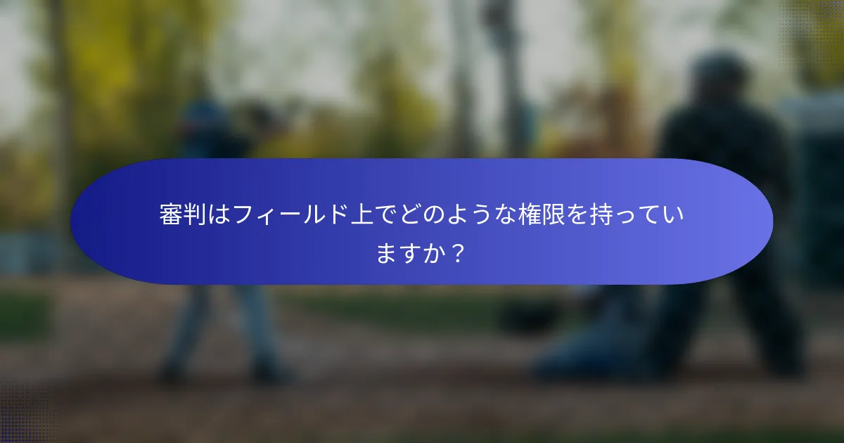審判はフィールド上でどのような権限を持っていますか?
