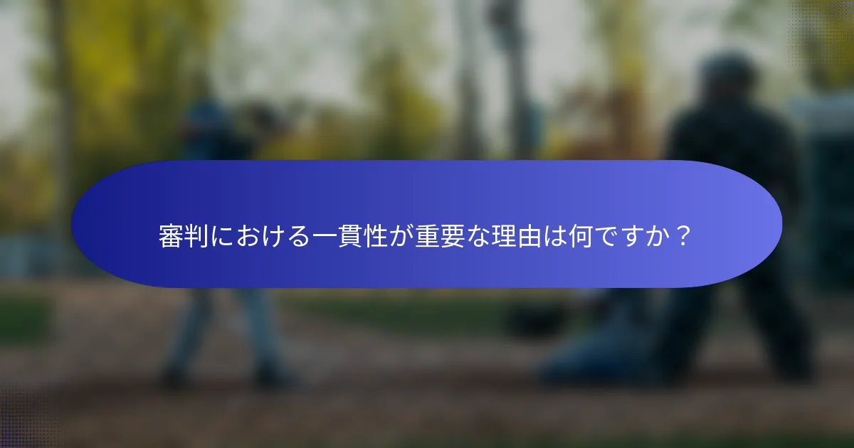 審判における一貫性が重要な理由は何ですか?
