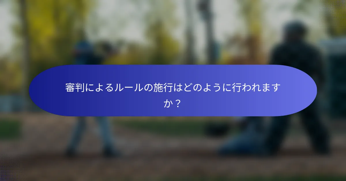審判によるルールの施行はどのように行われますか?